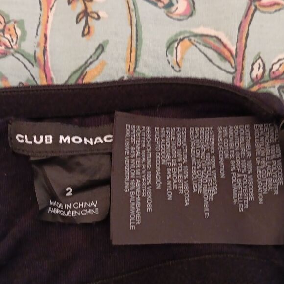 Club Monaco Black Sleeveless Top with Lace Bra for Underneath - Picture 11 of 13